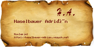 Haselbauer Adrián névjegykártya